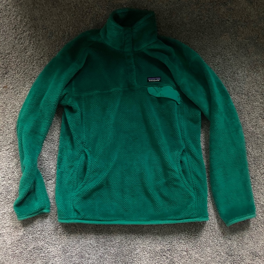 EUC Patagonia Green Re-Tool Snap-T Fleece Pullover